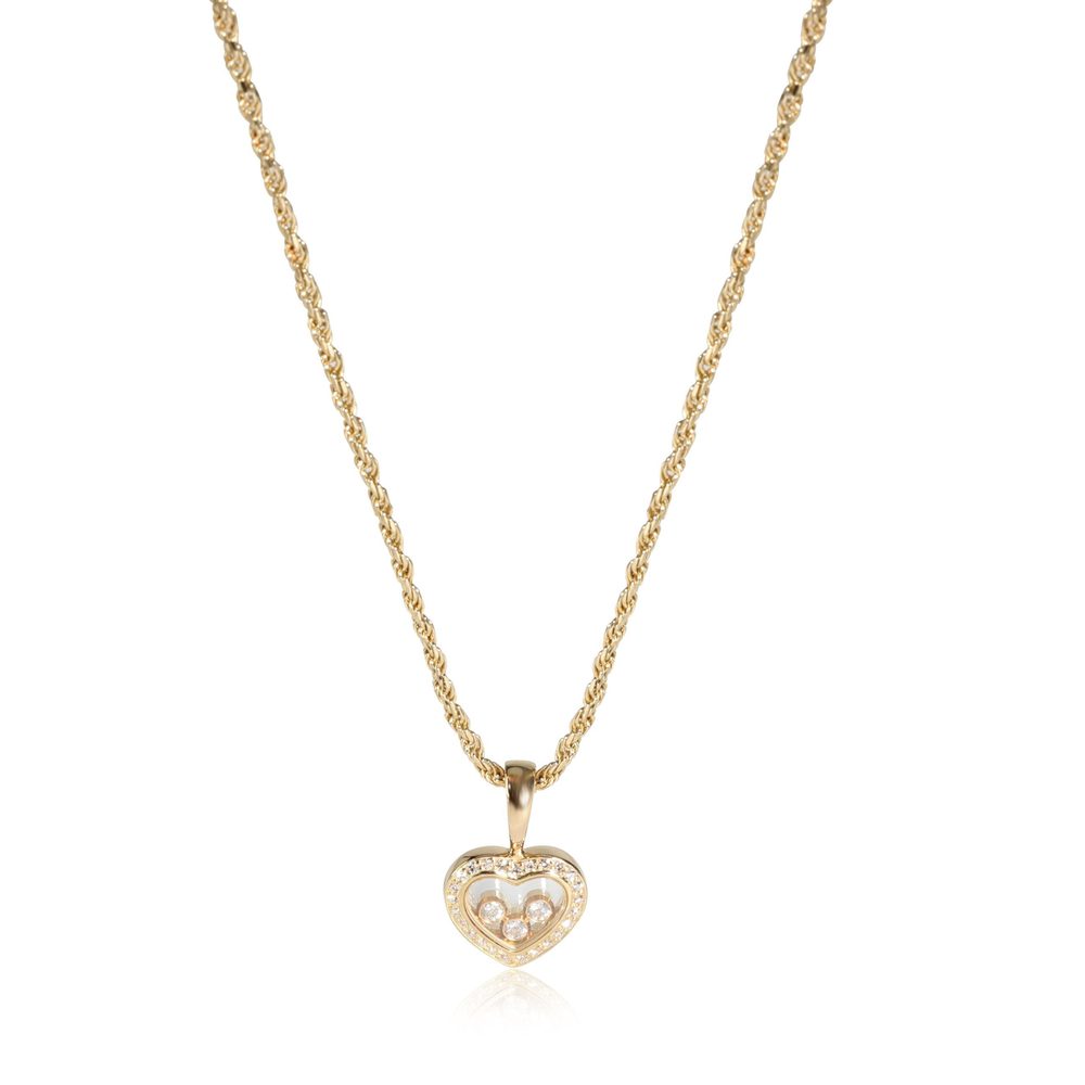 Chopard Happy Diamonds Heart Pendant in 18K Yellow Gold 0.23 CTW